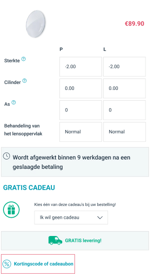 Discount voucher for uploading your glasses prescription