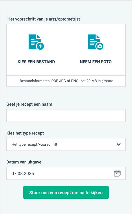 Discount voucher for uploading your glasses prescription