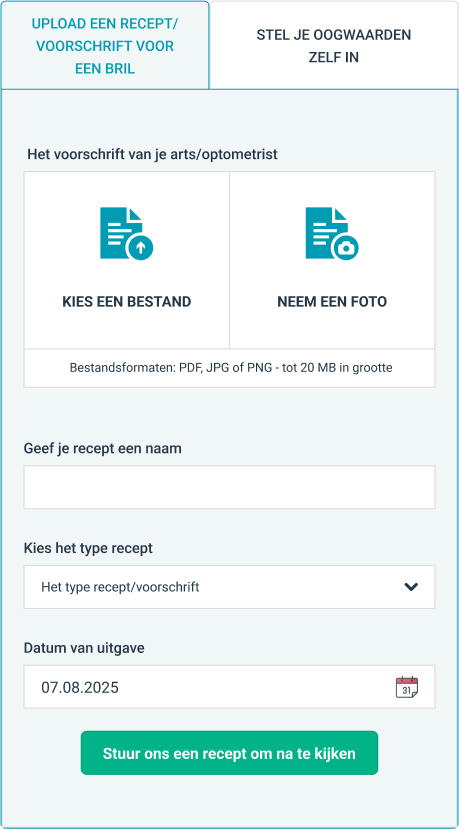 Discount voucher for uploading your glasses prescription