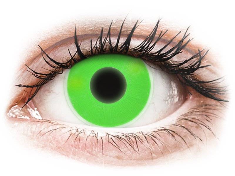 Colourvue Crazy Glow Green Zonder Sterke 2 Lenzen huismerk kopen in de aanbieding