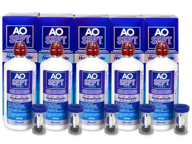 Ao Sept Plus Hydraglyde Lenzenvloeistof 5 X 360 Ml huismerk kopen in de aanbieding