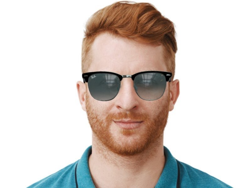 Clubmaster sales metal sunglasses