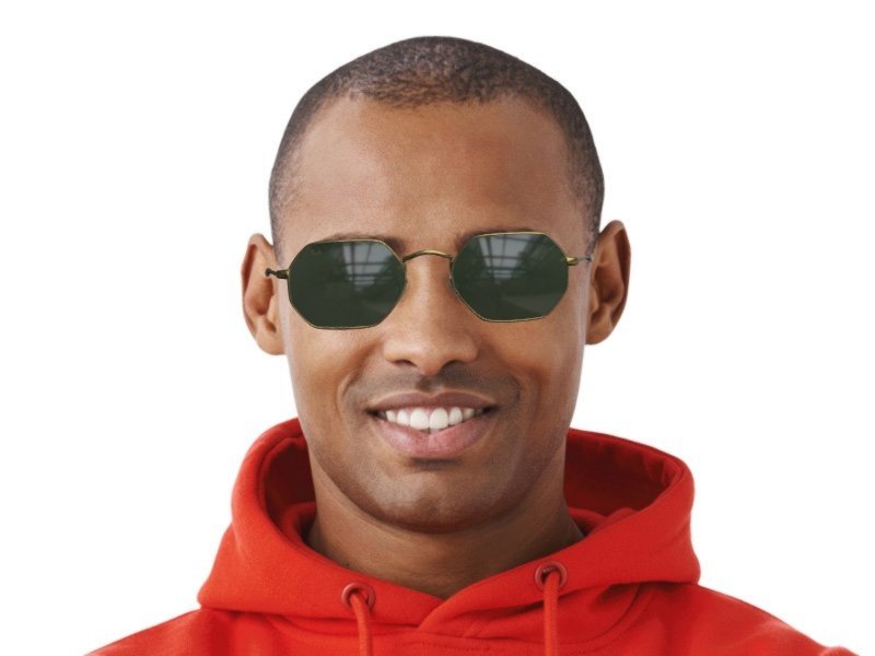 Ray ban octagonal flat sales lenses