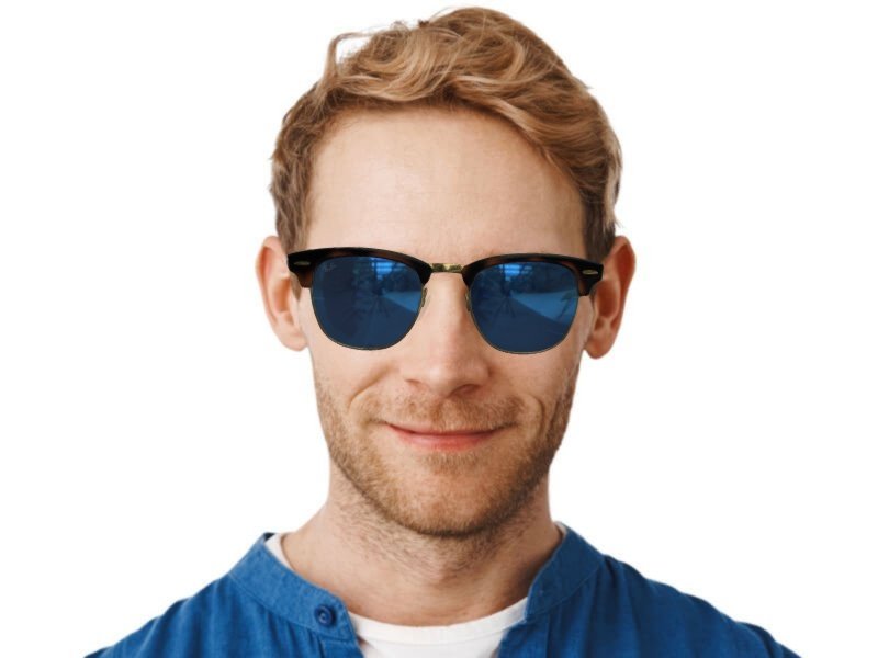 Ray ban clubmaster blue mirror cheap